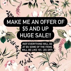 HUGE FLASH $5 SALE!!